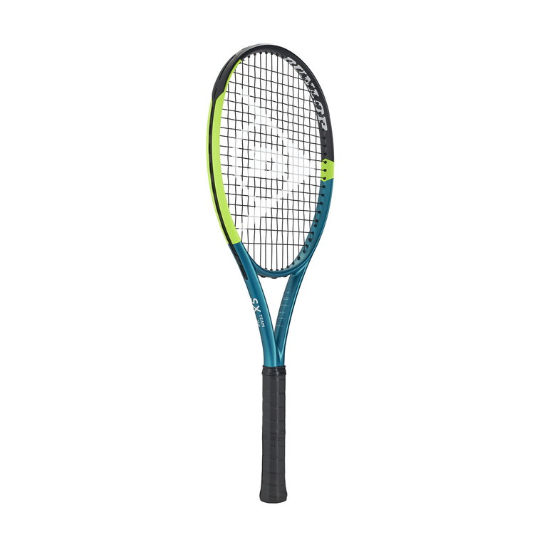 Dunlop Tennis Racket SX Team 100/280g/Allround 2025 blue-green/yellow - strung -